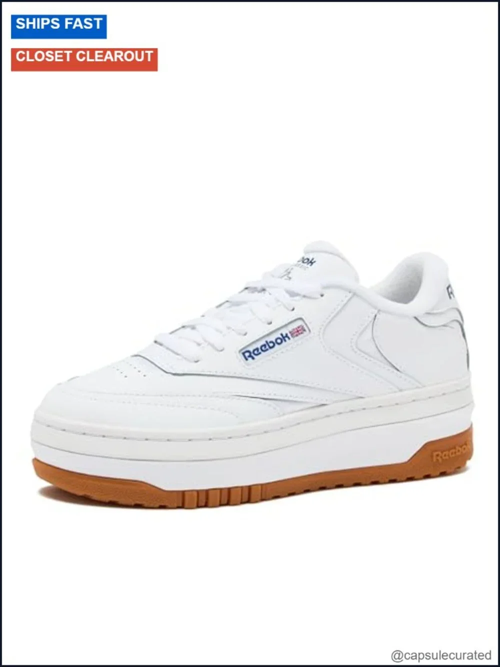 Reebok Club C Extra Platform Sneakers Women's Leather Casual Tennis Shoes 2